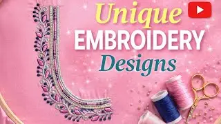 Machine Embroidery Blouse Design For Beginners # Simple Design @uniqueembroiderydesigns 