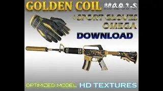 HD Golden coil M4A1-S HD + Omega Sport gloves