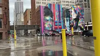 Heavy Rain Falling | Downtown Minneapolis | Relaxing Rain Walk | April 17, 2025