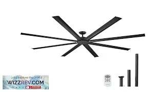 VEVOR 84 In Ceiling Fan without Light 6 Speed Remote Control Aluminum 8 Blade