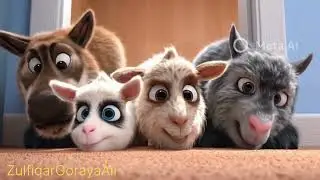 Wolf & 7 Kids Goats😊 #sevenlittlegoats #wolfstory #wolf #badwolf #toddlers #bedtimestories #cartoon 
