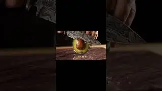 Ultra Realistic Glass Avocado Cutting ✨ | ASMR Satisfying Slow Motion Slice with Damascus Knife