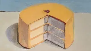 Acrylic Painting Tutorial- Paint a Wayne Thiebaud Cake-  🥮 🎨  #arteducation 