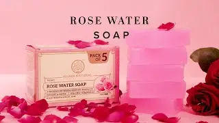Khadi Natural Rose Water Soap Pack of 5: Hydrate, Soothe, and Refresh Your Skin!
