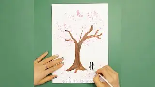 DIY Sakura Tree! Amazing creative decorating idea with Cotton buds || Everyday Crafts #shorts