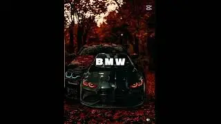 BMW black with red eyes.