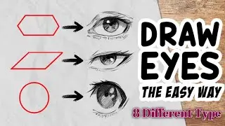 I Draw Different Types Of Anime Eyes 👀 Drawing | Step by Step Beginners Easy Pencil Sketch |