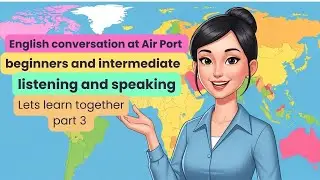 Arrival at London | Travel English Conversation at Immigration & Customs Easy English Journey Part 3