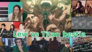 Reacciones: Levi Ackerman vs titan bestia round 2 - T4C14 - Violencia - Attck on titan