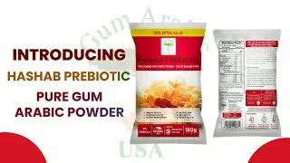 HASHAB PREBIOTIC - 100% Pure Gum Arabic Powder - E414 Acacia Senegal Fiber - Pure Acacia Gum