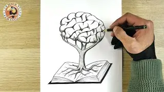 how to draw |  Science Day Drawing | pencil drawing | رسم بقلم الرصاص  | رسم كتاب | Arts Academy HD