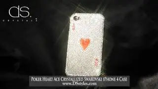 Poker Heart Ace Crystallized Swarovski iPhone 4 iPhone 5 Case by dsstyles