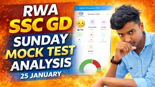 Sunday 25 January rwa mock test analysis|| ssc gd mock test||