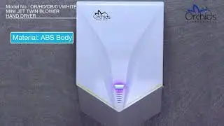 Introducing Orchids International Mini Jet Twin Blower Hand Dryer (OR/HD/DB/01/White).