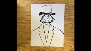 Magritte-Inspired Surrealism Self-Portrait