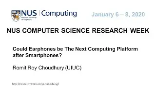 Could Earphones be The Next Computing Platform after Smartphones? by Romit Roy Choudhury