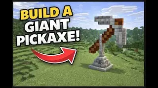 How to build a Giant pickaxe in minecraft*EASY