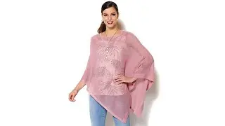 IMAN Global Chic Luxury Resort Lightweight Poncho with C...