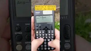 Newton's method on CASIO fx-991CW with chickens and gooses and few turkeys in the background
