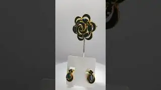 Black and Gold Flower Stud Earrings #fashionsonder #jewelry #earrings #trending