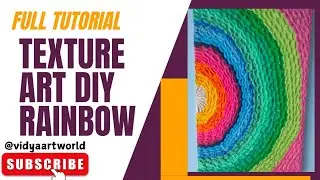 Full Tutorial of Texture Art DIY Rainbow 🌈 🎨🧿 #diy #art #texture #tutorial #trending #subscribe
