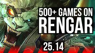 RENGAR vs URGOT (TOP) | 500+ games | KR Master | 25.14