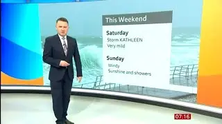 BBC Weather : Matt talks about Storm Kathleen in the UK before hottest day of year on Saturday