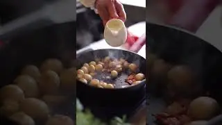 Mushrooms in creamy sauce  #tiktok #viral #shorts