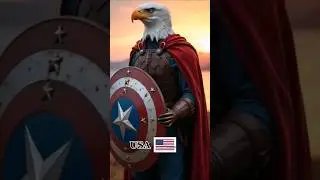 When countries turn into animal warriors! 🦁⚔️... #AnimalWarriors #EpicContent #TikTokAdventures