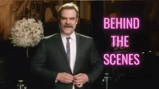 E! GLAMBOT: David Harbor BTS at SNL 50