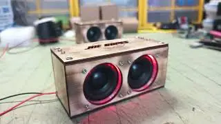 1/10 remote control burnt real wood Bluetooth scale audio system