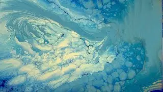 (272) Huge Cells w Milk Paint NO SILICONE Stormy Cloud Effect - Straight Pour Acrylic Paint Pouring