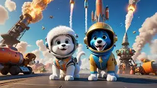 Three Space Puppies Fly Rocket High | Fun Counting & Space Song for Kids | Preschool Nursery Rhymes