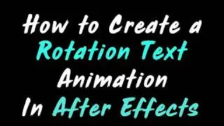 How to Create a ROTATION TEXT EFFECT in After Effects  ( #1mintutorial) #aftereffects