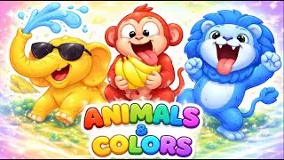 🐸🐠Learn Colors with Animals 🎵 Fun Kids Song | QuackQuackTV #abcd