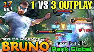 17 Kills Bruno The Falcon New SPECIAL Skin MVP Play! - Top Global Bruno by russel but diff. - MLBB