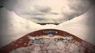 Snowboard jump at Le Corbier