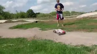 Impulse purchase ECX AMP MT RC car on the BMX track Milton Keynes