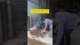#crushing waste #refractory brick into #sand with #hammercrusher #sandcrusher #building #rock