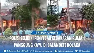 A wooden house was completely destroyed by fire in Balandete, Kolaka, Southeast Sulawesi. The cau...