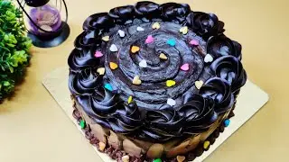 ২টা ডিম দিয়ে চুলায় তৈরি ডার্ক চকোলেট ময়েস্ট কেক | Dark Chocolate Moist Cake | গরম পানির চকোলেট কেক