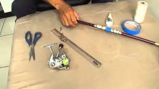 26 - Como fazer uma Vara Ultra Light - Part.  1 (amarração do suporte jacaré)