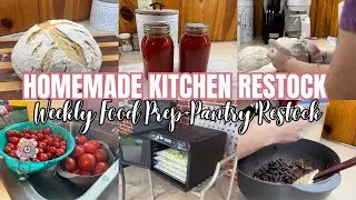 From Scratch Kitchen Restock || Easy Food Prep + Pantry Restock