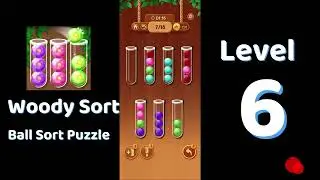 Woody Sort Level 6 | Ball Sort Puzzle Gameplay 🧠 | Solutionguruji