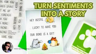 Create an Adorable Storytelling Card with Simon Says Stamp Label Slides & Cute Critters