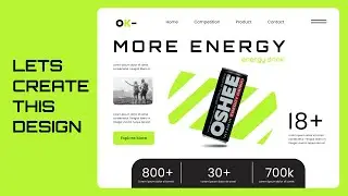 ENERGY Drink Web Landing Page design in Figma | #figmatutorial