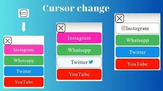 Cursor change with HTML CSS and JavaScript