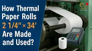 How Thermal Paper Rolls 2 1/4&Prime; &times; 34&prime; Are Made and Used | Jota Machinery Factory Tour