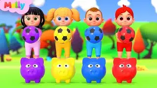 Canción de los Colores! | Cinco Monitos Saltan en la Cama | Canciones Infantiles | Melly en Español