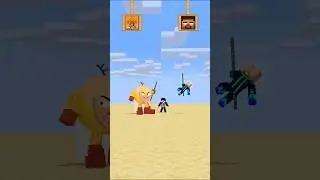 HELP Herobrine To Power Up And Win The Who Can Throw Farthest #friendship #shorts #trending #anime